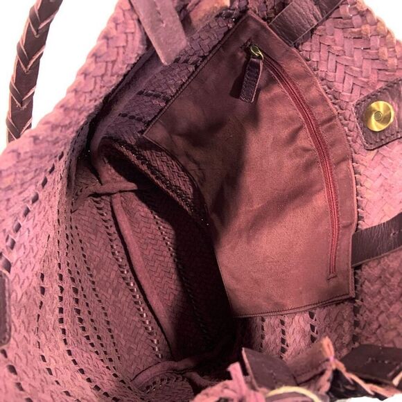 New✨ HANDCRAFTED Woven Leather Tote Bag - Picture 5 of 11